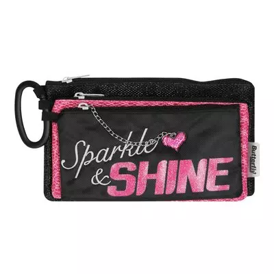 Butterfly Pencil Case 3 Compart Deluxe