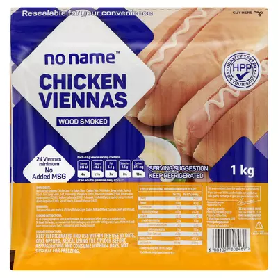 No Name Chicken Vienna 1kg No Name Chicken Vienna 1kg