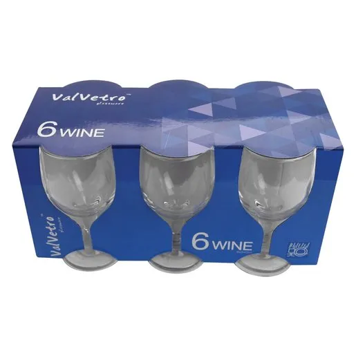 Valvetro Wine Glasses 340ml 6 Glasses Valvetro Wine Glasses 340ml 6 Glasses