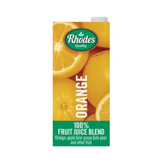 Rhodes 100% Orange Fruit Juice Blend 1l x 6