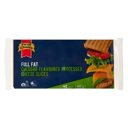 First Choice Processed Cheddar Cheese 400g First Choice Processed Cheddar Cheese 400g