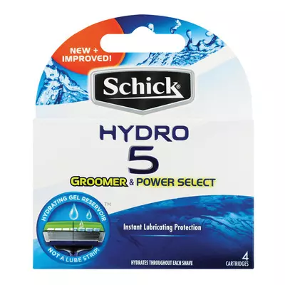 Schick Hydro5 Power Ref Men Blades 4 Ea