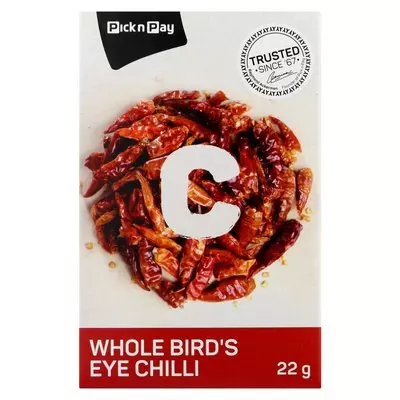 PnP Birds Eye Whole Chillies 22g
