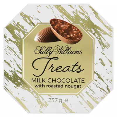 Sally Williams Roasted Nougat Milk Chocolate 237g Sally Williams Roasted Nougat Milk Chocolate 237g