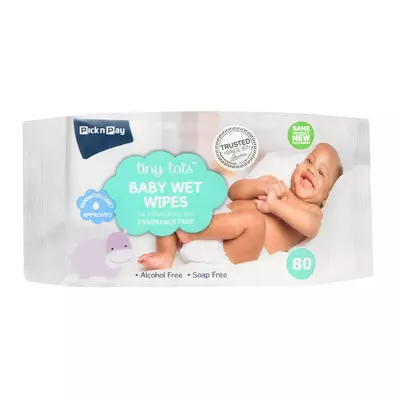 PnP Tiny Tots Baby Wet Wipes Fragranced Free 80s PnP Tiny Tots Baby Wet Wipes Fragranced Free 80s