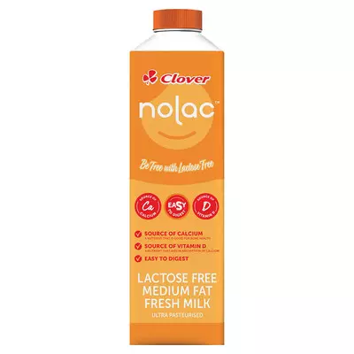 Clover Nolac Lactose Free Fresh Milk 1l
