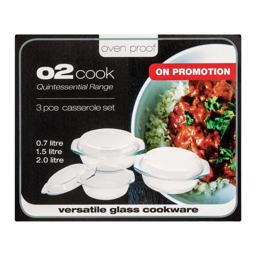 O2 Cook Casserole Set 3 Piece