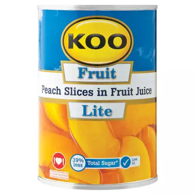 Koo Peach Slices In Fr/juice Lite 410g