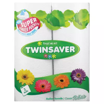 Twinsaver Roller Towel 2ply white 2's Twinsaver Roller Towel 2ply white 2's