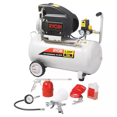 Ryobi Compressor 50L 2.0HP With 5 Piece Kit Ryobi Compressor 50L 2.0HP With 5 Piece Kit