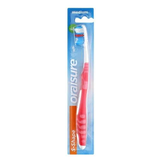 PnP Oralsure S-Shape Med Toothbrush