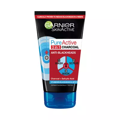 Garnier Skin Active 3 in 1 Face Wash Charcoal 150ml