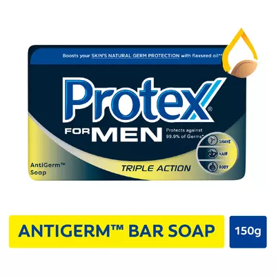 Protex For Men Triple Action Antigerm Bath Soap 150g