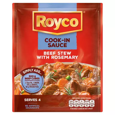 Royco Cook In Sauce Dry Beef Stew With Rosemary 48g Royco Cook In Sauce Dry Beef Stew With Rosemary 48g