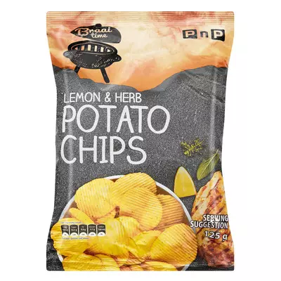 PnP Lemon & Herb Potato Chips 125g PnP Lemon & Herb Potato Chips 125g