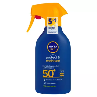 Nivea Sun SPF50+ Protect and Moisture Sunscreen Trigger Spray 270ml Nivea Sun SPF50+ Protect and Moisture Sunscreen Trigger Spray 270ml