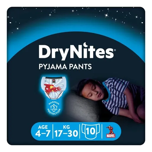 Dry Nites Pyjama Pants Boys 4-7yrs 10's Dry Nites Pyjama Pants Boys 4-7yrs 10's