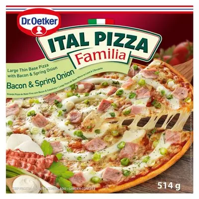 Ital Pizza Familia Bacon & Spring Onion Pizza 514g
