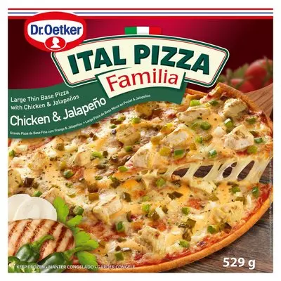 Ital Pizza Familia Chicken & Jalapeno Pizza 529g Ital Pizza Familia Chicken & Jalapeno Pizza 529g