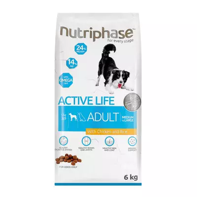 Nutriphase Chicken & Rice Medium Large Adult Dog Food 6kg Nutriphase Chicken & Rice Medium Large Adult Dog Food 6kg