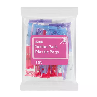 PnP Jumbo Pack Plastic Pegs 50 Pack PnP Jumbo Pack Plastic Pegs 50 Pack