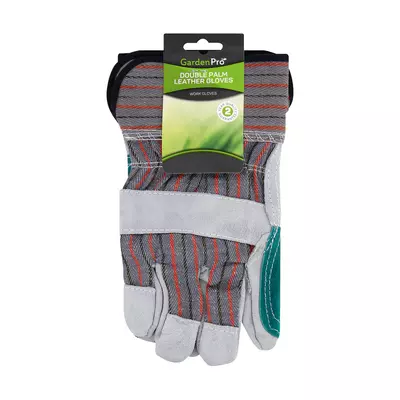Garden Pro Double Palm Leather Gloves