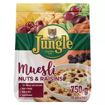 Jungle Muesli Nuts & Raisins 750g