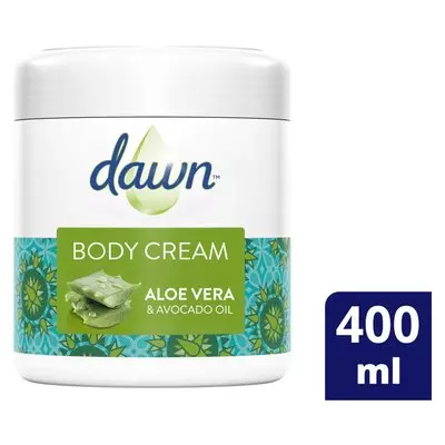 Dawn Aloe Vera and Avocado Oil Soothing Body Cream for Sensitive Skin 400ml