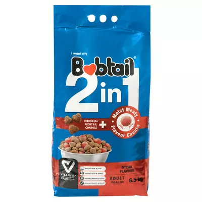Bobtail 2in1 Adult Moist Meaty Steak 6.5kg Bobtail 2in1 Adult Moist Meaty Steak 6.5kg