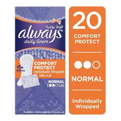 ALWAYS PANTY LINERS REGULAR WRAPPED 20EA ALWAYS PANTY LINERS REGULAR WRAPPED 20EA