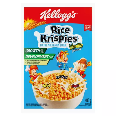 Kellogg's Rice Krispies Vanilla 400g Kellogg's Rice Krispies Vanilla 400g