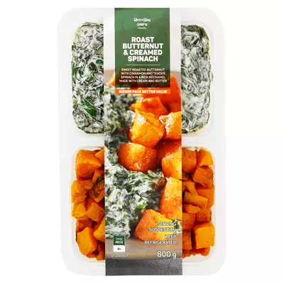 PnP Roast Butternut & Creamed Spinach 800g