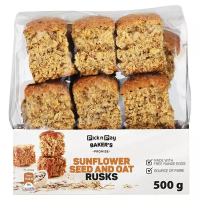 PnP Sunflower Seed & Oat Rusks 500g PnP Sunflower Seed & Oat Rusks 500g
