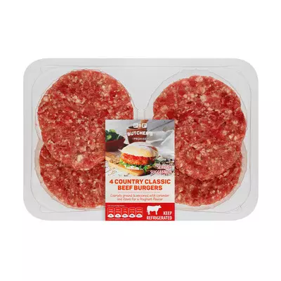 PnP Country Classic 100g Burgers 4's PnP Country Classic 100g Burgers 4's