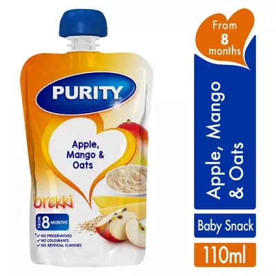 Purity Pouch Apple & Juicy Mango with Oats 110ml from 6 Months