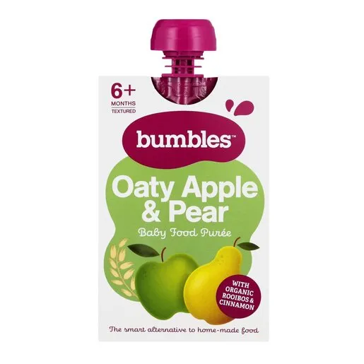 Bumbles Oaty Apple & Pear Puree120g