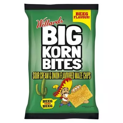 Willards Big Korn Bites Sour Cream 120g