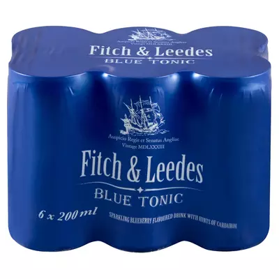 Fitch & Leedes Blue Tonic Can 200ml x 6 Fitch & Leedes Blue Tonic Can 200ml x 6