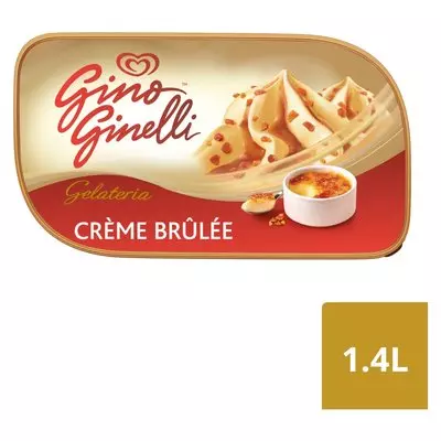Gino Ginelli Cr?me Br?l?e Custard Flavoured Ice Cream with Caramel Sauce 1.4L Gino Ginelli Cr?me Br?l?e Custard Flavoured Ice Cream with Caramel Sauce 1.4L