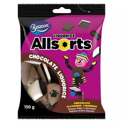 Beacon Allsorts Chocolate Flavoured Liquorice 150g