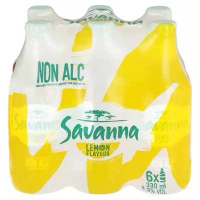 Savanna Non-Alcoholic Lemon NRB 330ml x 6