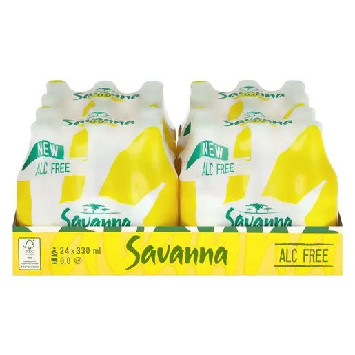 Savanna Alcoholic Free Lemon NRB 330ml x 24 Savanna Alcoholic Free Lemon NRB 330ml x 24