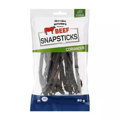 PnP Beef Coriander Snapsticks 80g PnP Beef Coriander Snapsticks 80g
