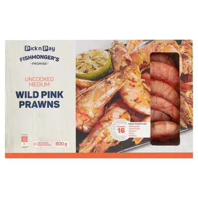 PnP Fishmonger's Pink Prawn 16/20 800g