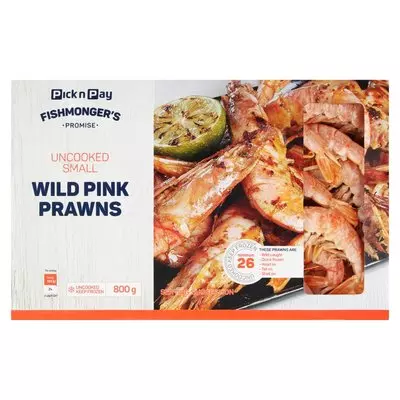 PnP Fishmonger's Pink Prawn 26/30 800g PnP Fishmonger's Pink Prawn 26/30 800g