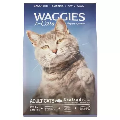 Waggies Cat Dry Seafood 1.75kg Waggies Cat Dry Seafood 1.75kg