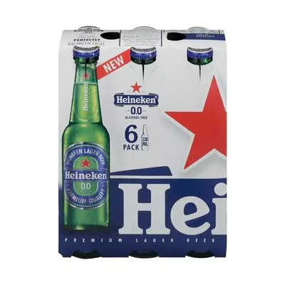 Heineken Lager 0.0% Non-Alcoholic 330ml x 6 Heineken Lager 0.0% Non-Alcoholic 330ml x 6