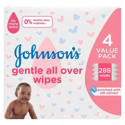 Johnson's Baby Wet Wipes Gentle All Over 288 Wipes Johnson's Baby Wet Wipes Gentle All Over 288 Wipes