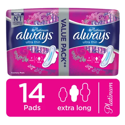 Always Platinum Long Pads 14ea