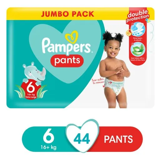 Pampers Baby-Dry Size 6 Jumbo Pack, 44 Nappy Pants